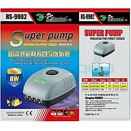 RS Electrical 9902 8W 8 Lt/dk - Akvaryum Hava Motoru 4 Çıkışlı