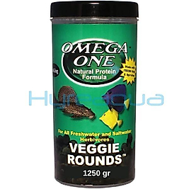 Omega One Veggie Rounds | Bitkisel Tablet Balık Yemi - 1250 gr
