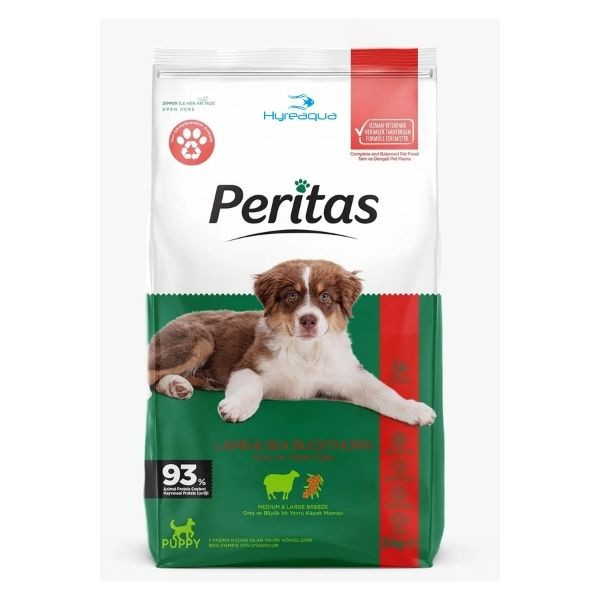 Peritas  Kuzu Etli ve Yabani İğdeli Orta-Büyük Irk Yavru Köpek Maması 3 Kg