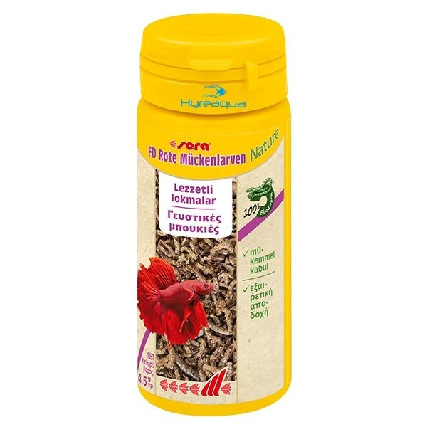 Sera FD Bloodworms - Kan Kurdu Nature 50 ml Kurutulmuş Balık Yemi