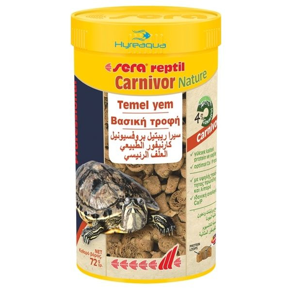 Sera Reptil Professional Carnivor Nature 250 ml Kaplumbağa Yemi