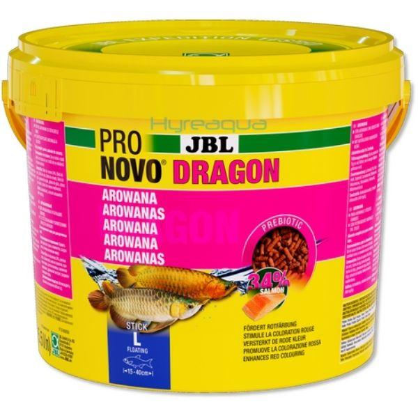 JBL Pro Novo Dragon L 5.5 Lt | Tropikal Etçil Balıklar İçin Yüksek Besin Değerli Stick Yem – 2000 gr