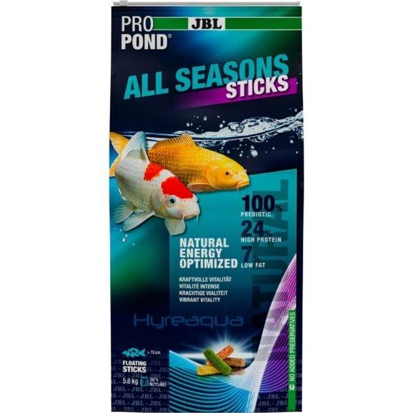 JBL Pro Pond All Seasons Sticks 32 Lt | Büyük Paket Koi ve Havuz Balığı Yemi – 5.8 kg