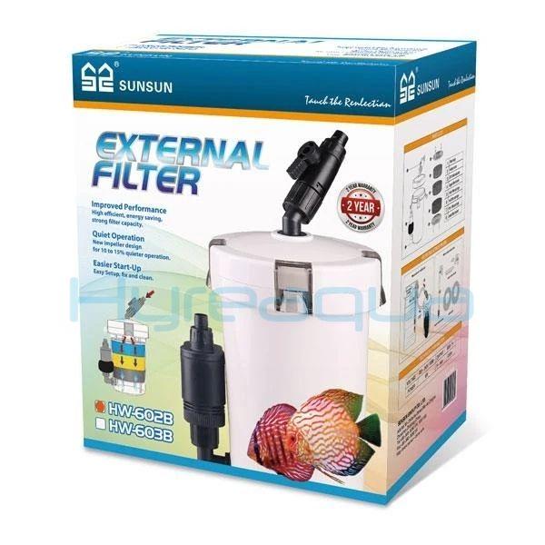 Sunsun HW 602B Dış Filtre 400L/H - 6W Akvaryum Dış Filtre