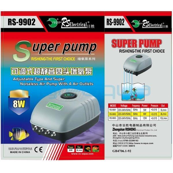 RS Electrical 9902 8W 8 Lt/dk - Akvaryum Hava Motoru 4 Çıkışlı