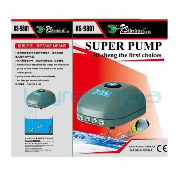 RS Electrical 9801 12 L/min  12 W - Akvaryum Hava Motoru 4 Çıkışlı