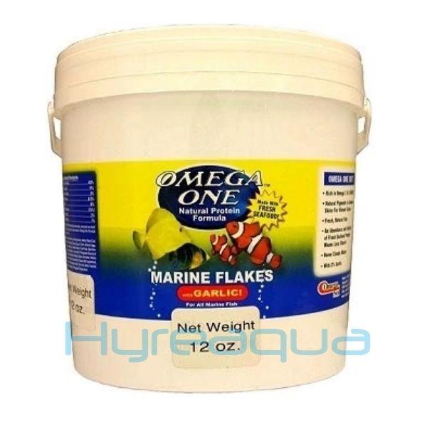 Omega One Garlic Marine Flakes | Tuzlu Su Pul Balık Yemi - 2270 gr