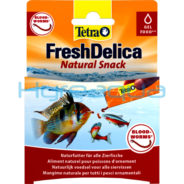 Tetra Fresh Delica Bloodworms Tropikal Jel Balık Yemi – Kan Kurtlu 16x3 Gr